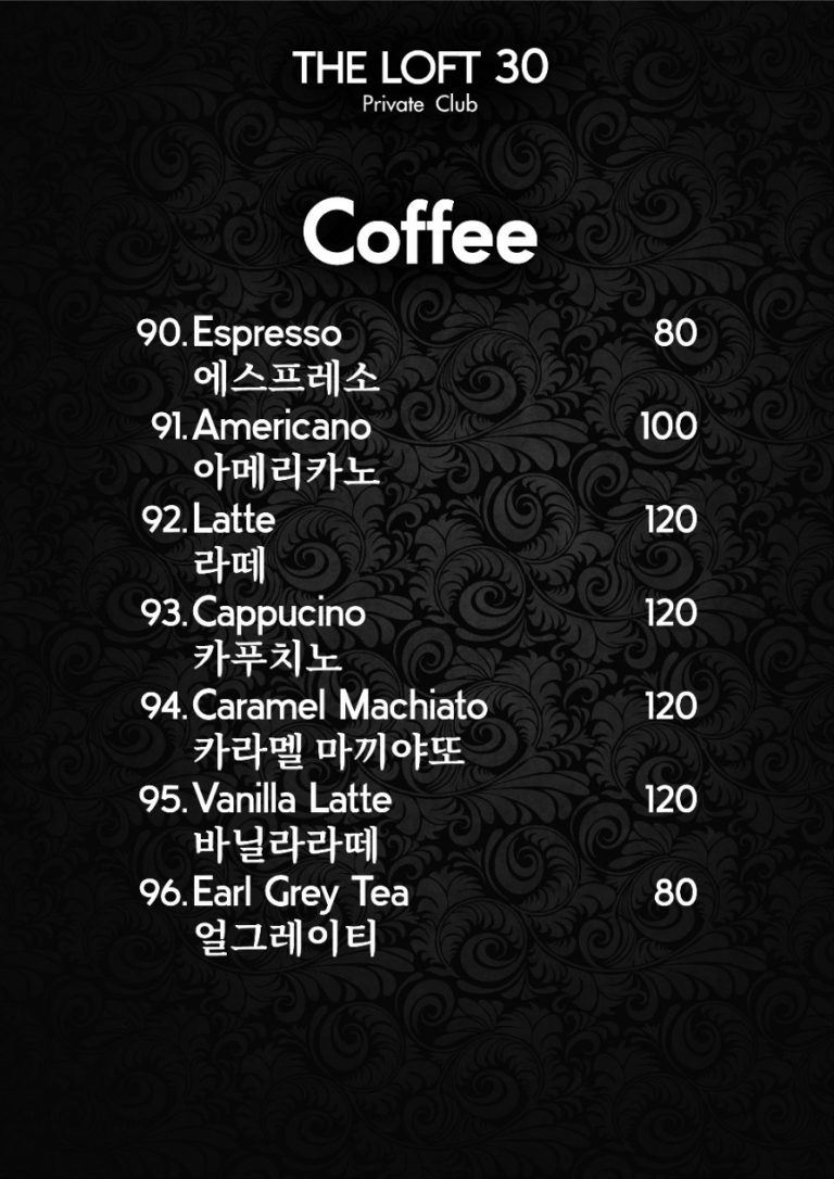 방콕 더로프트30 카페 가격표 768x1086